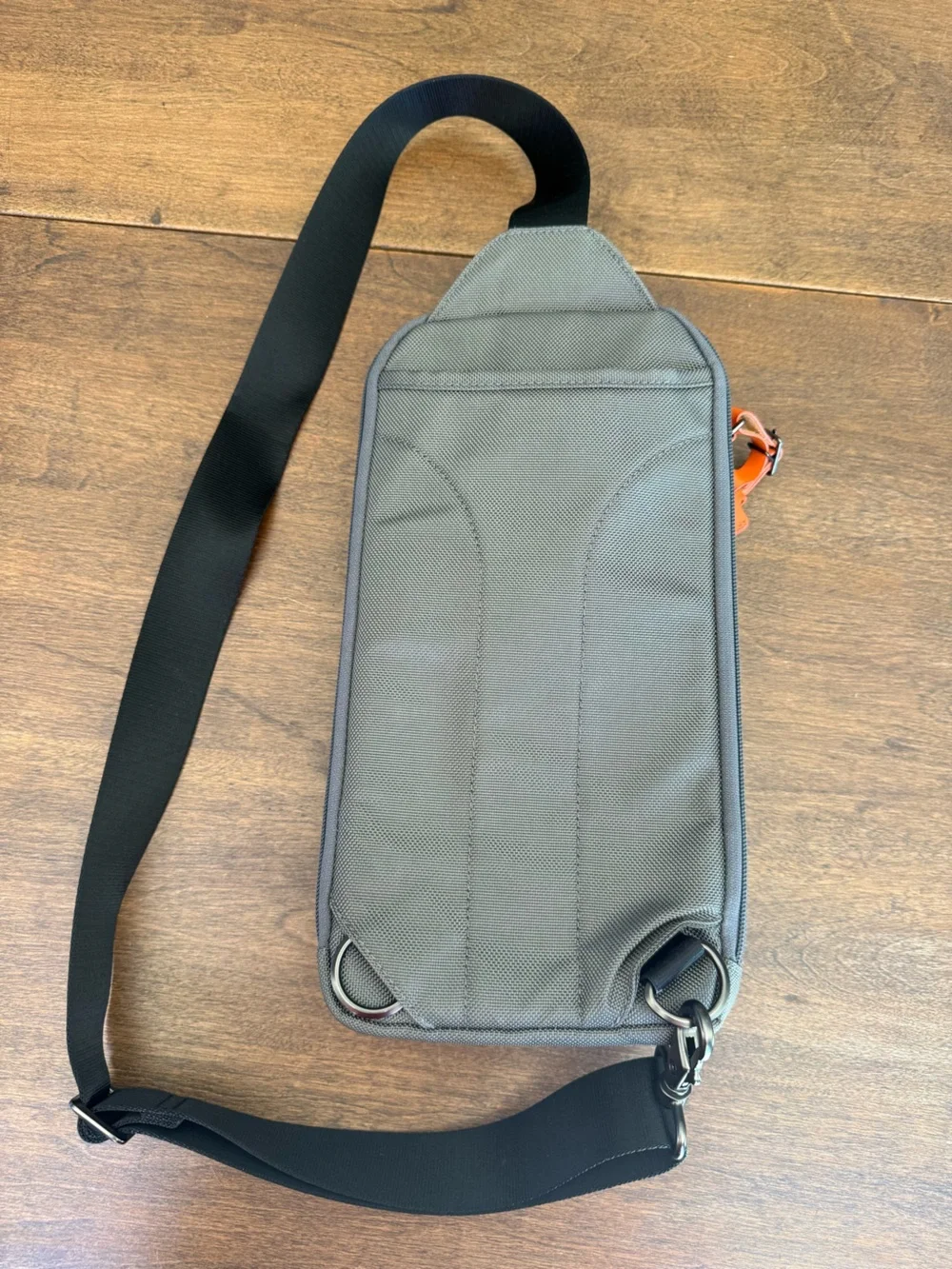 Tumi Alpha Large Sling Bag - Grey with Black & Orange